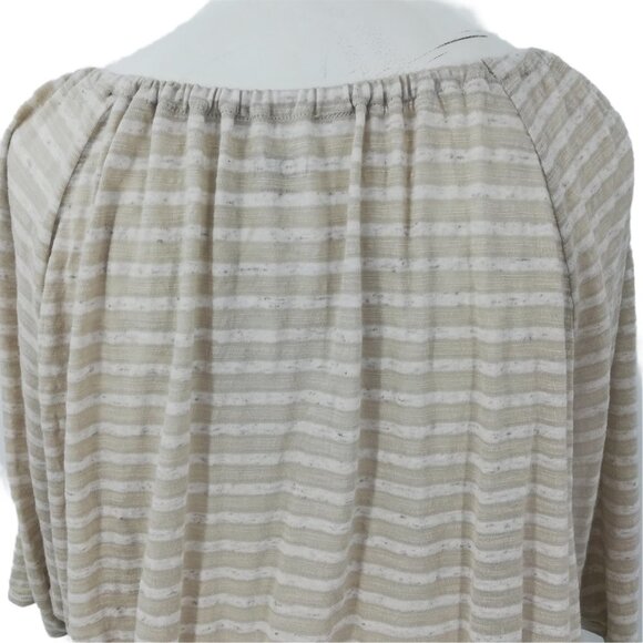 LOFT Beige Striped Long Sleeve Top - Picture 10 of 12